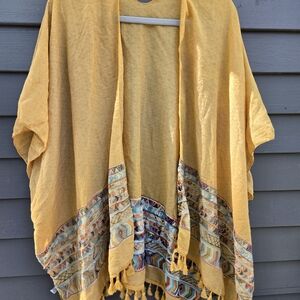 Yellow Patterned Women's Scarf